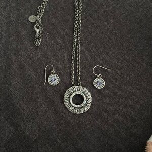 M4M matching blue pink purple necklace and earrings+bonus PatriciaLocke earrings